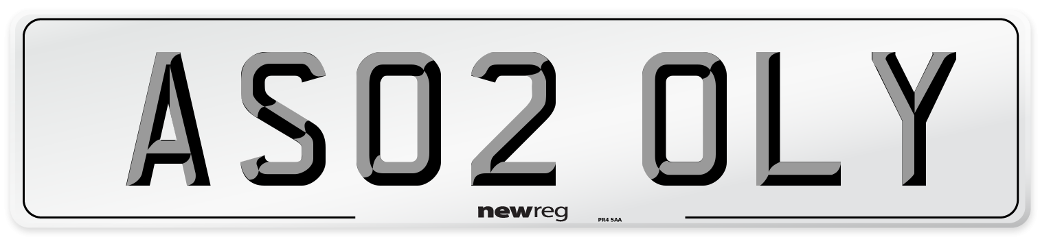 AS02 OLY Number Plate from New Reg